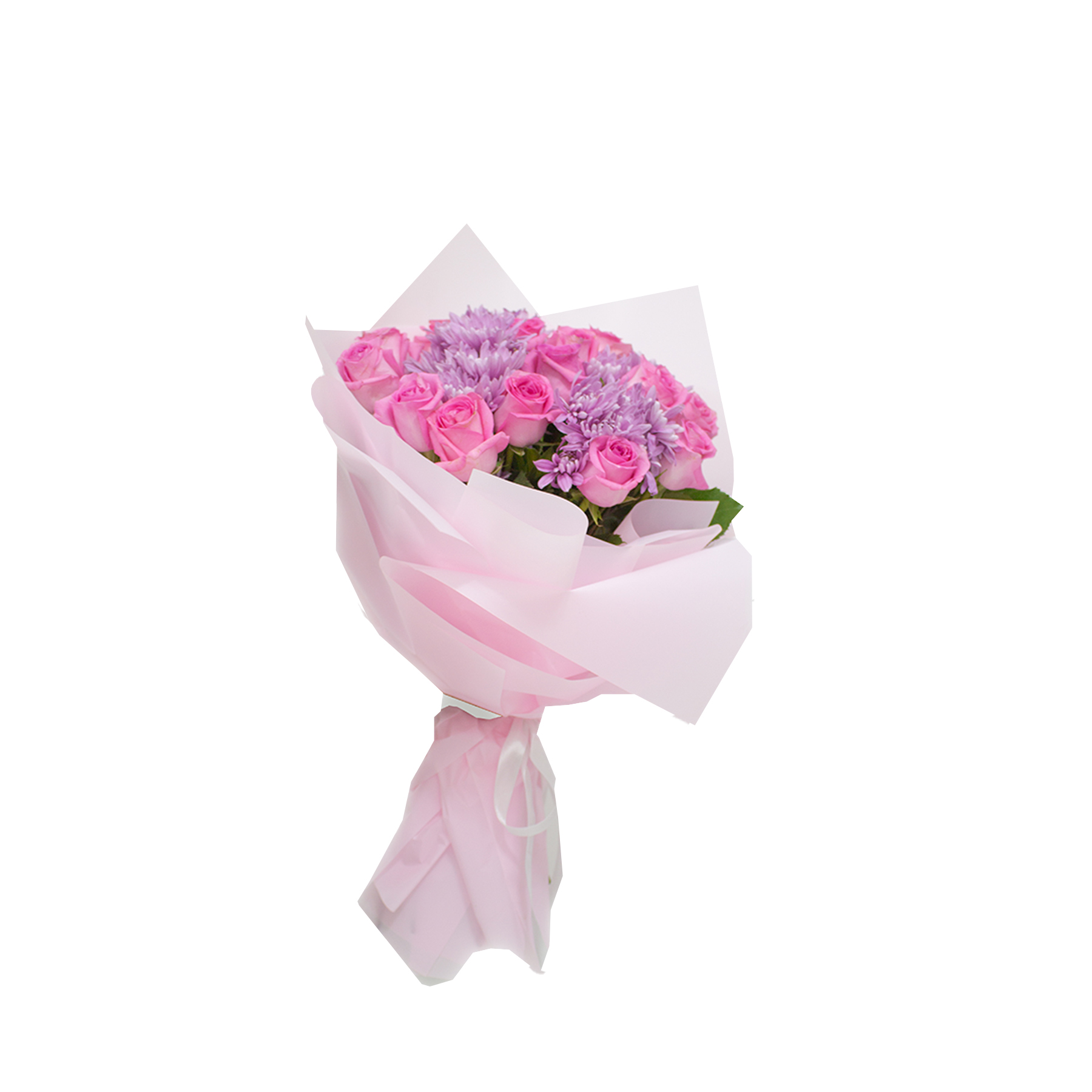bouquet-of-pink-roses-with-purple-chrysanthemum2