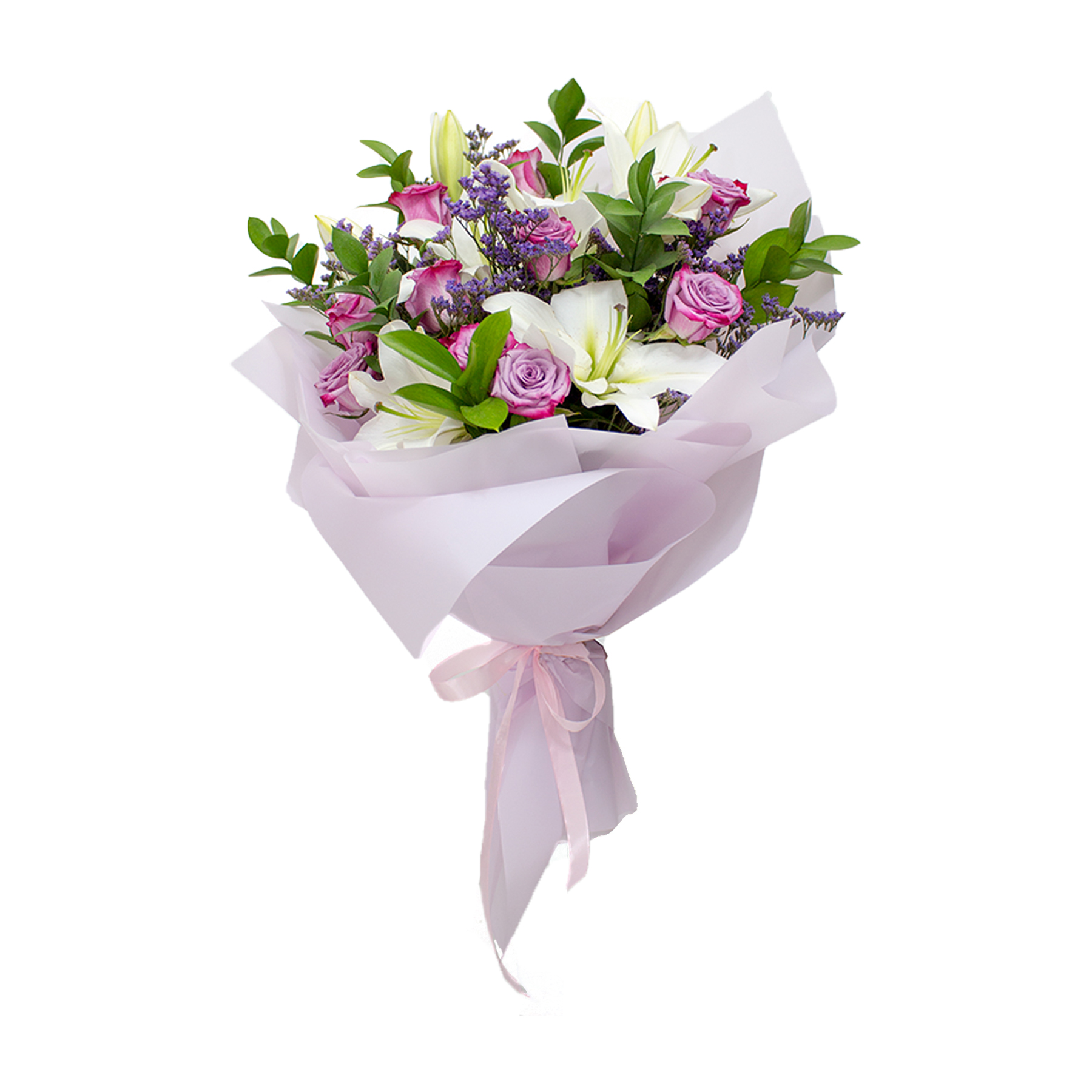 white-lily-with-purple-roses1